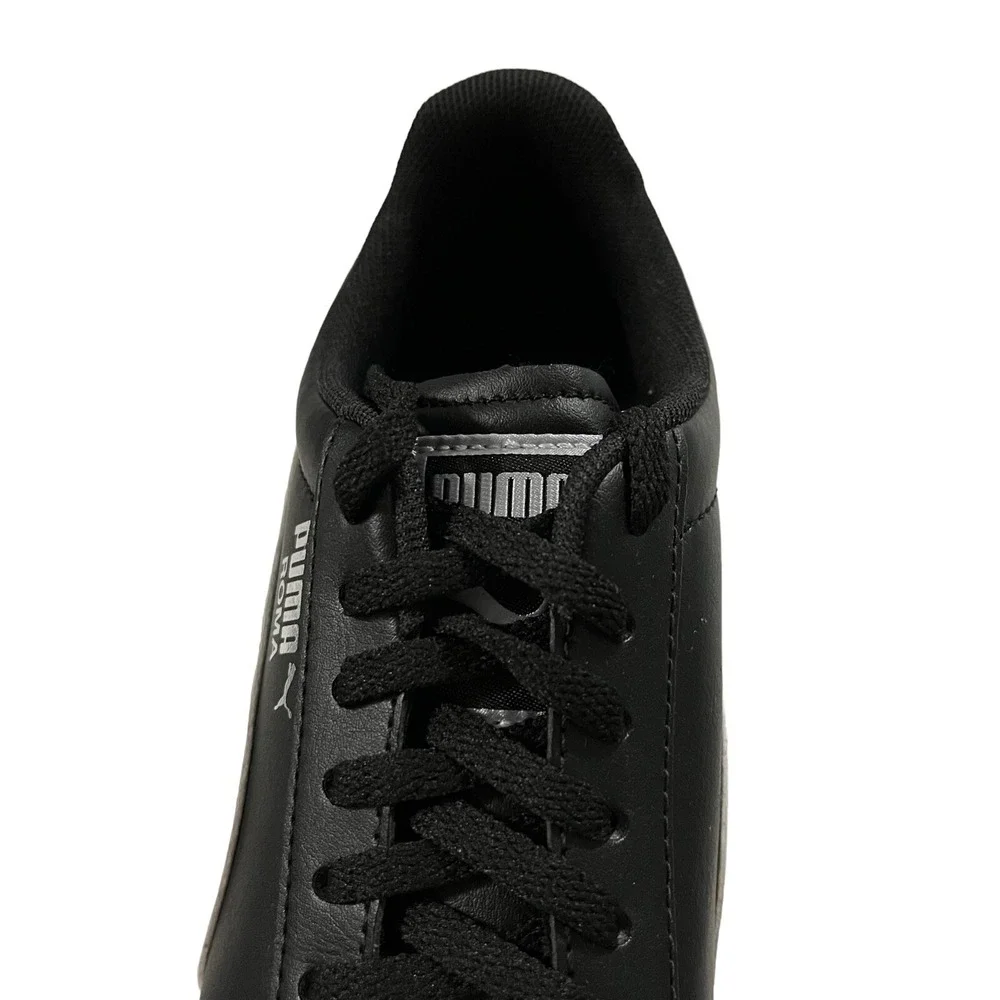 Puma Roma Youth Boys Low Top Sneakers Size 5.5 Black-White Lace Up Faux Leather